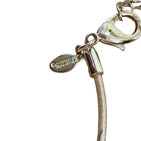 Chicos Chunky Stamped Gold Statement Choker Necklace - Picture 3 of 3